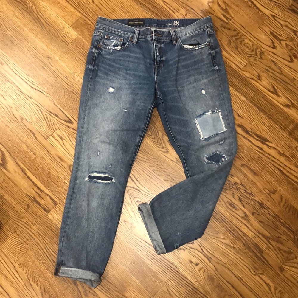 Jcrew Broken boyfriend jeans